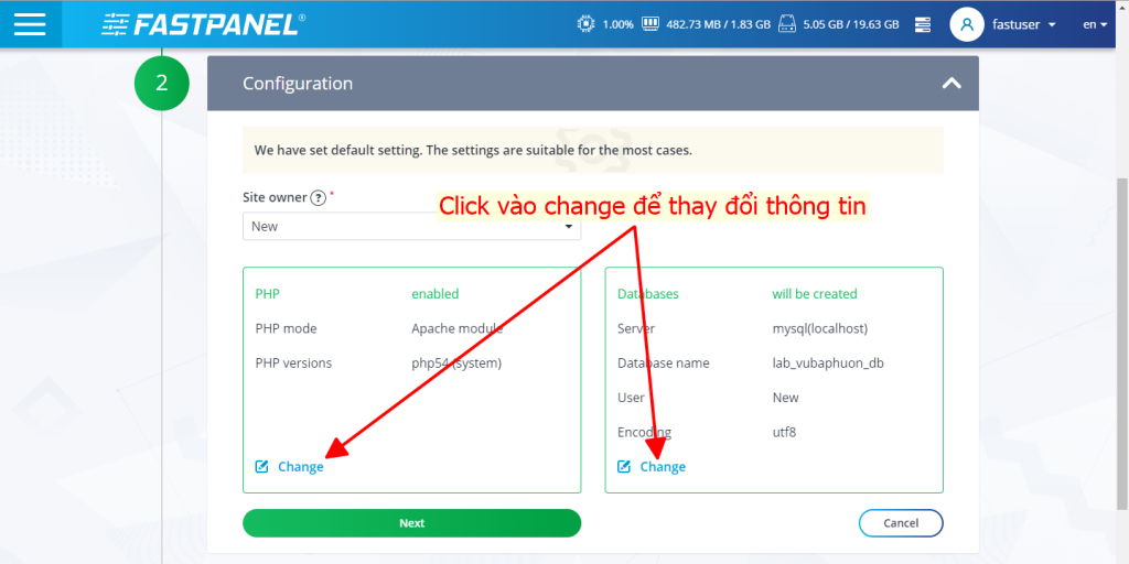 Chỉnh sửa thông tin PHP và Database