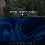 Slide to shut down your PC