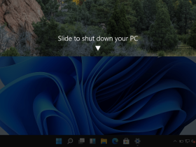 Slide to shut down your PC